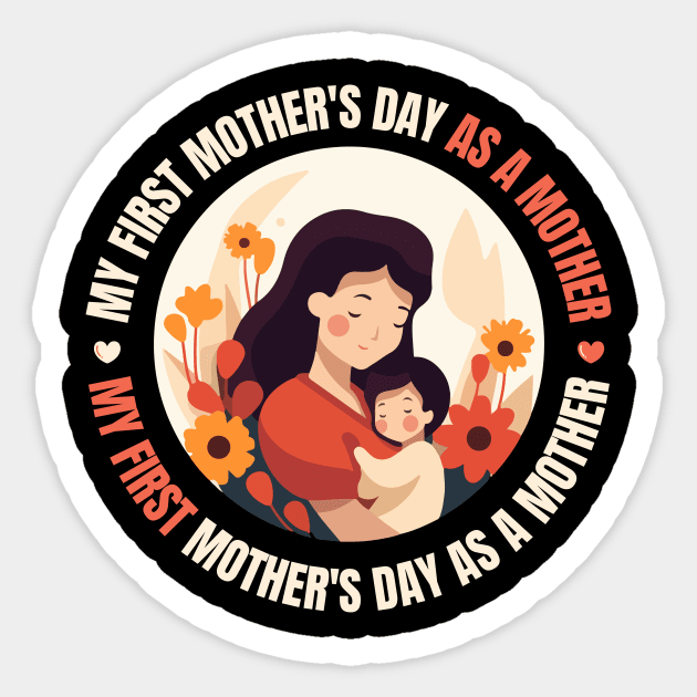 My First Mother's Day As A Mother design for Mothers day Sticker by Artypil